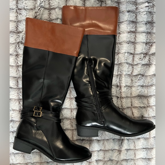 NWOT • Kohl’s Colorblock Rider Boots - Picture 1 of 10